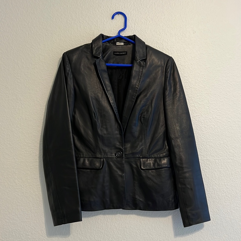 Leather blazer
